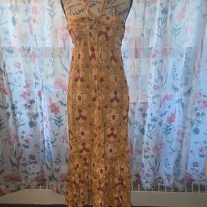 Aerie Mustard Maxi Dress